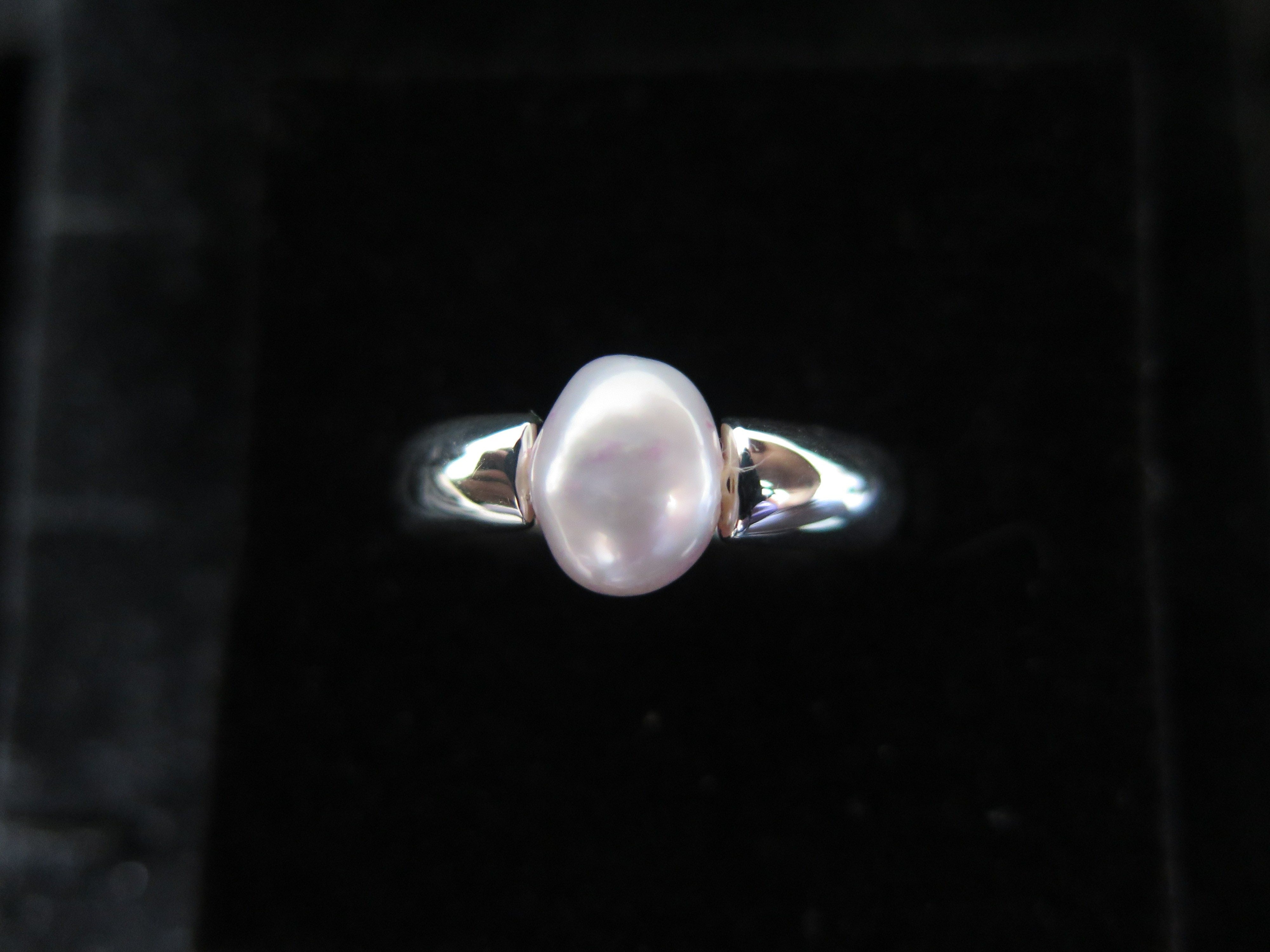 <b> No. 27</b> Pink Pearl Ring - Sterling Silver